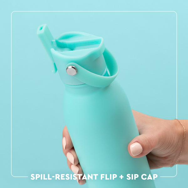 Swig Life Aqua Flip + Sip Straw Cap Lid is spill resistant