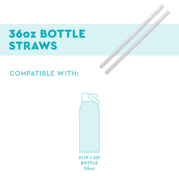 Swig Life 36oz Bottle Replacement Straws 2-Pack featuring compatible drinkware