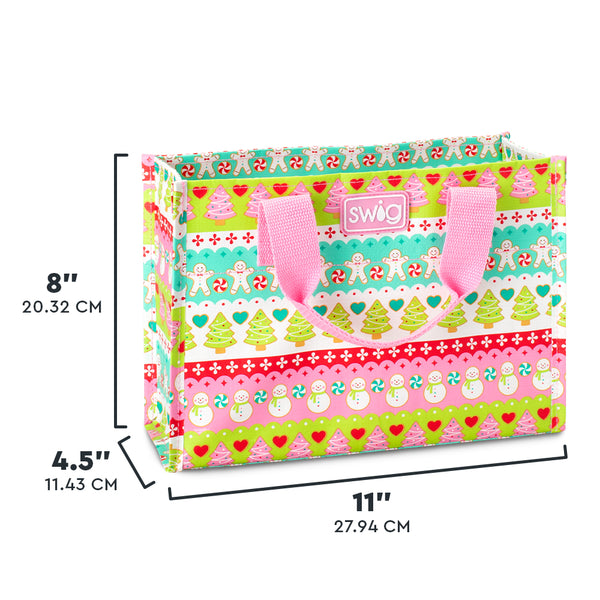 Swig Life Cookie Jar Small Reusable Bag size scale graphic showing dimensions