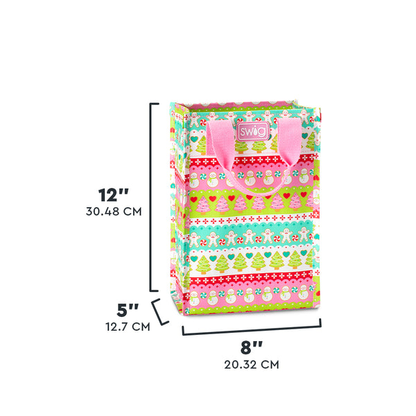 Swig Life Cookie Jar Tall Reusable Bag size scale graphic showing dimensions