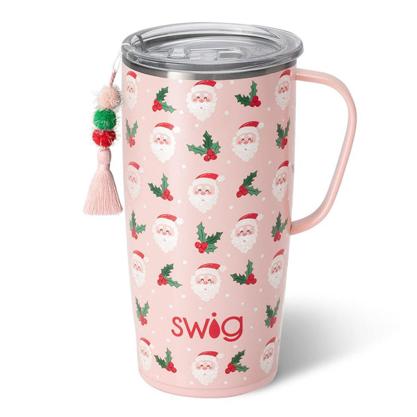 Swig Life 22oz Holly Jolly Insulated Travel Mug with Handle