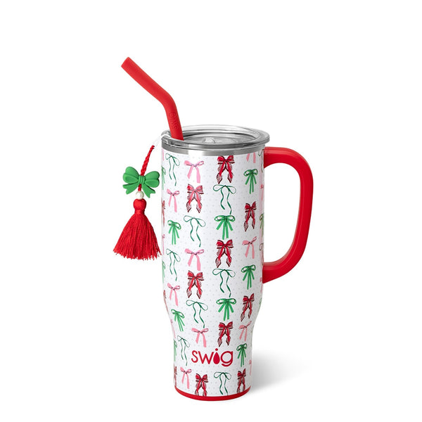 Swig Life 30oz Ribbons and Bows Insulated Mega Mug with Handle