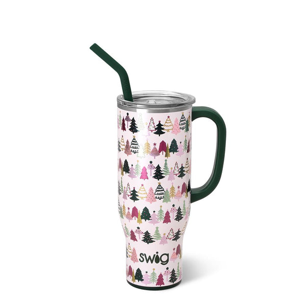 Swig Life 30oz Tinseled Trees Insulated Mega Mug with Handle