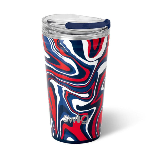 Swig Life 24oz Fanzone Navy + Red Insulated Party Cup