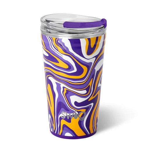 Swig Life 24oz Fanzone Purple + Yellow Insulated Party Cup