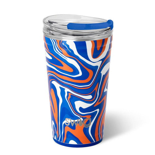 Swig Life 24oz Fanzone Royal + Orange Insulated Party Cup