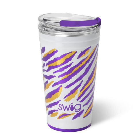 Fanzone Purple + Yellow Straw Tumbler (32oz)