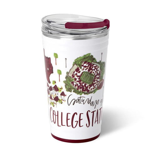 Fanzone Crimson Straw Tumbler (32oz)