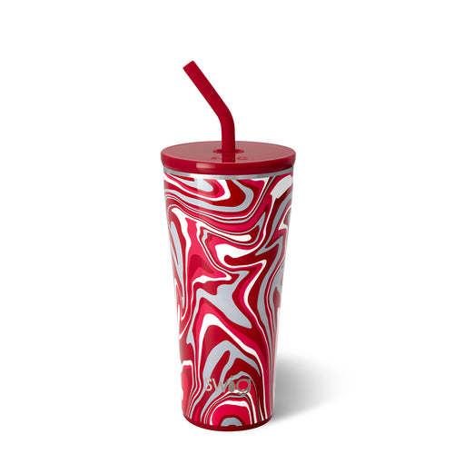 Swig Life 32oz Fanzone Crimson Insulated Straw Tumbler