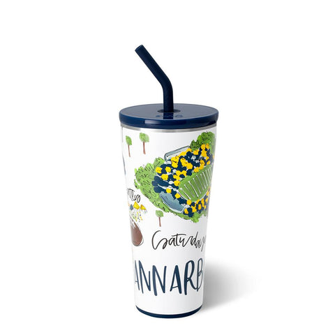 Saturdays in Auburn Straw Tumbler (32oz)