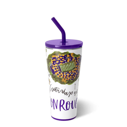 Saturdays in Auburn Straw Tumbler (32oz)