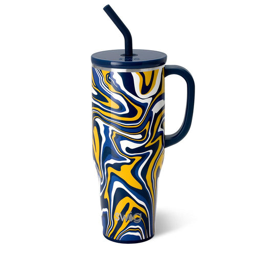 Swig Life 40oz Fanzone Navy + Yellow Insulated Mega Mug