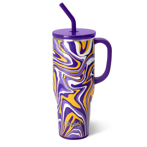 Swig Life 40oz Fanzone Purple + Yellow Mega Mug