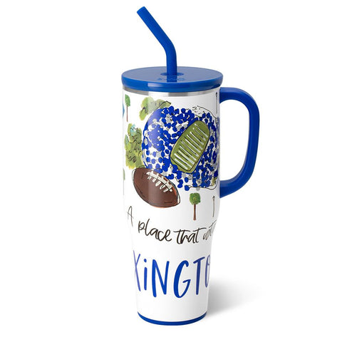 Hydrangea/Royal/Navy Reusable Straw Set Mega Mugs