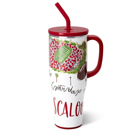 Fanzone Maroon + Black Straw Tumbler (32oz)