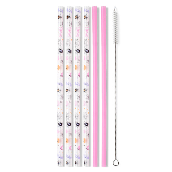 Swig Life Sweet and Spooky + Pink Reusable Straw Set without packaging