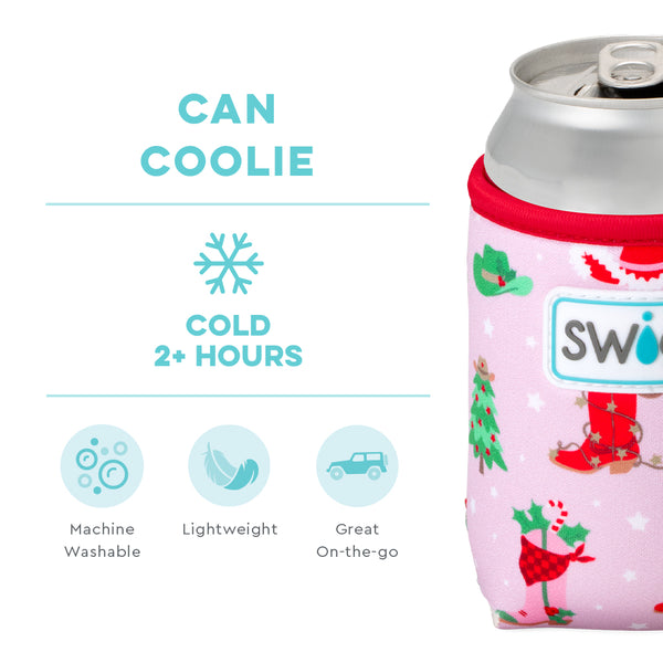 Swig Life Howdy Holidays Insulated Neoprene Can Coolie temperature infographic - cold 2+ hours