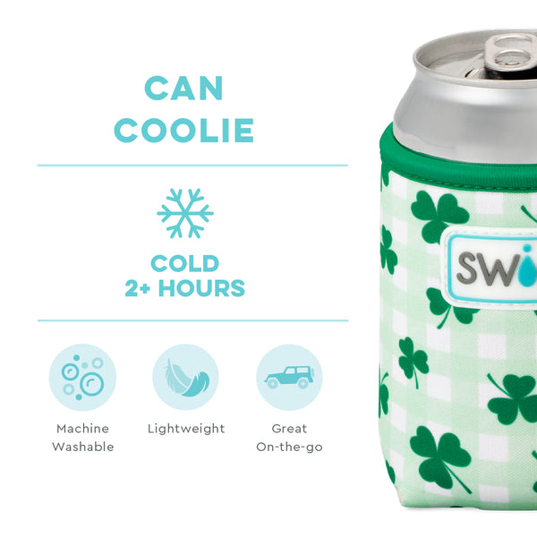 Swig Life Shamrock the Block Insulated Neoprene Can Coolie temperature infographic - cold 2+ hours