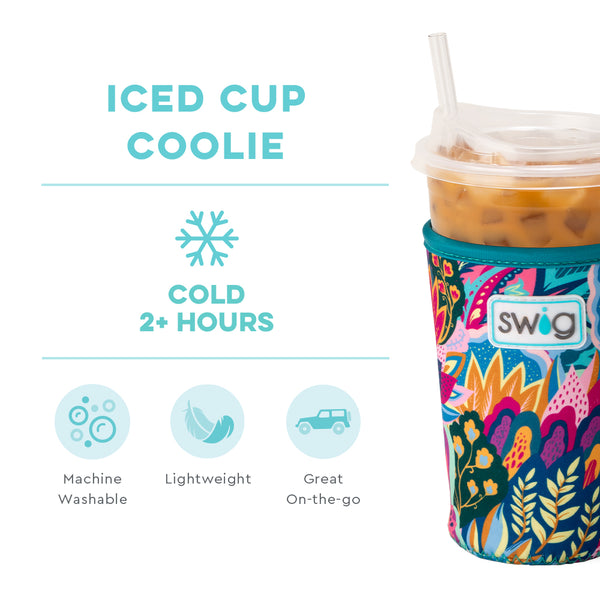 Swig Life Bazaar Insulated Neoprene Iced Cup Coolie temperature infographic - cold 2+ hours