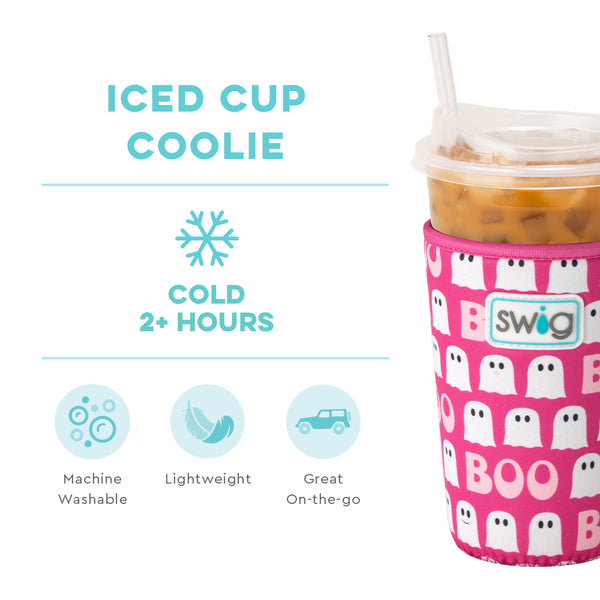 Swig Life Faboolous Insulated Neoprene Iced Cup Coolie temperature infographic - cold 2+ hours