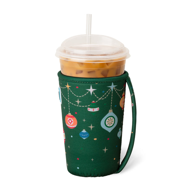 Swig Life Deck the Halls Insulated Neoprene Iced Cup Coolie with hand strap