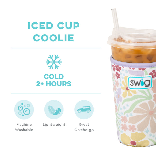 Swig Life Fresh Cut Insulated Neoprene Iced Cup Coolie temperature infographic - cold 2+ hours