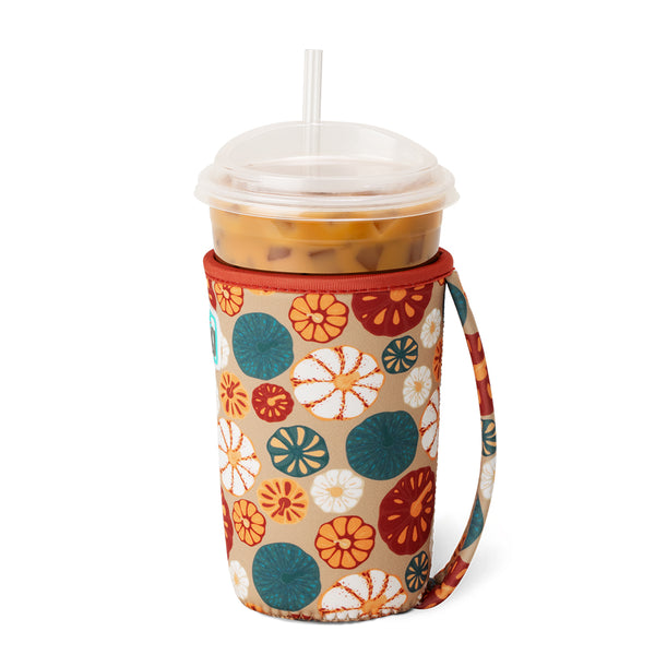 Swig Life Fall Harvest Insulated Neoprene Iced Cup Coolie with hand strap