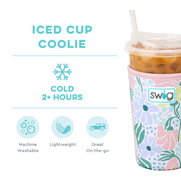 Swig Life Garden Party Insulated Neoprene Iced Cup Coolie temperature infographic - cold 2+ hours