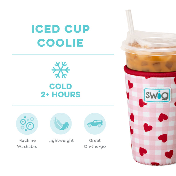 Swig Life Red Hots Insulated Neoprene Iced Cup Coolie temperature infographic - cold 2+ hours