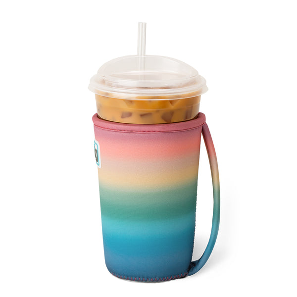 Swig Life Sunset Insulated Neoprene Iced Cup Coolie with hand strap