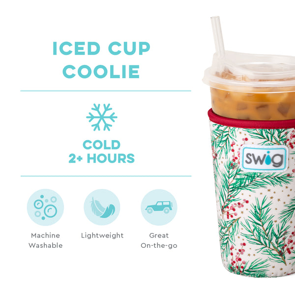 Swig Life Winterberry Insulated Neoprene Iced Cup Coolie temperature infographic - cold 2+ hours