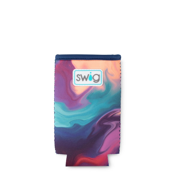 Swig Life Aura Insulated Neoprene Slim Can Coolie Flat Lay