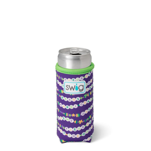 Swig Life My Mardi Era Insulated Neoprene Slim Can Coolie