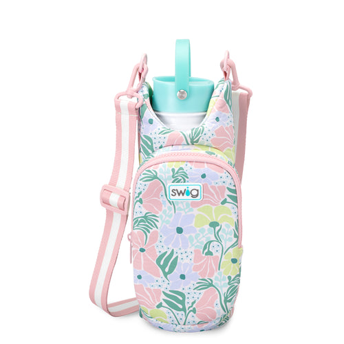 Swig Life Garden Party Insulated Neoprene Water Bottle Sling with over the shoulder strap