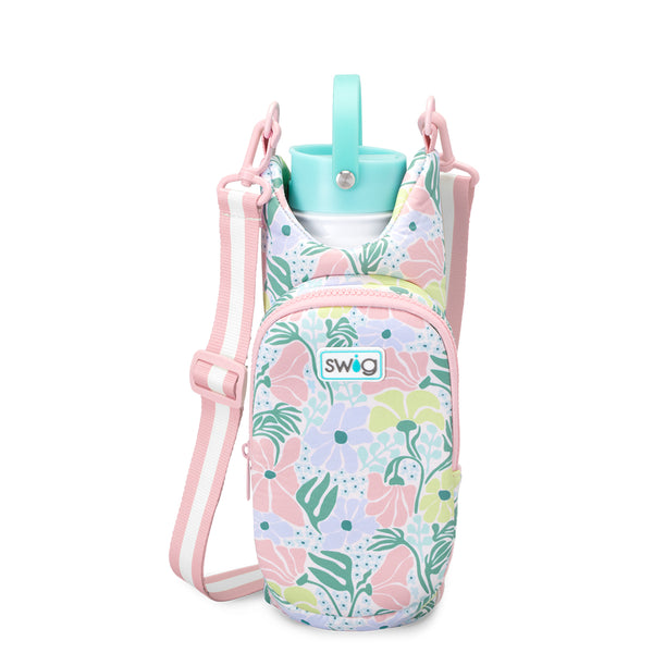 Swig Life Garden Party Insulated Neoprene Water Bottle Sling with over the shoulder strap