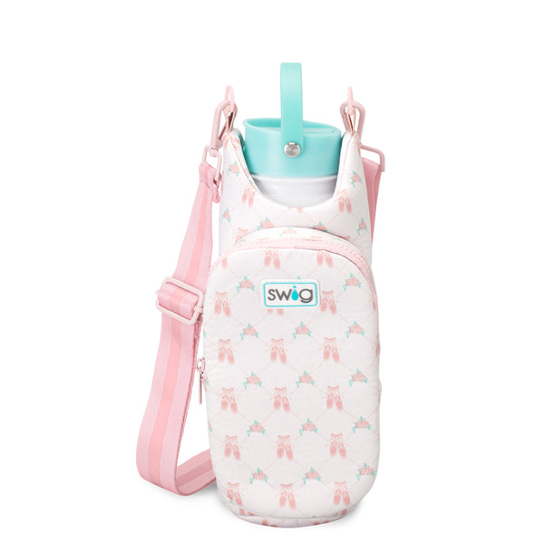 Swig Life On Pointe Insulated Neoprene Water Bottle Sling with over the shoulder strap