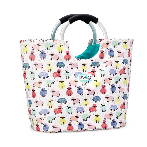 Swig Life Counting Sheep Loopi Tote Bag with cushioned aluminum loop handle