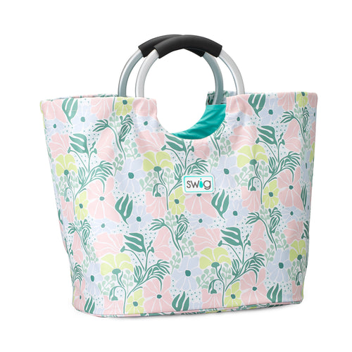 Swig Life Garden Party Loopi Tote Bag with cushioned aluminum loop handle