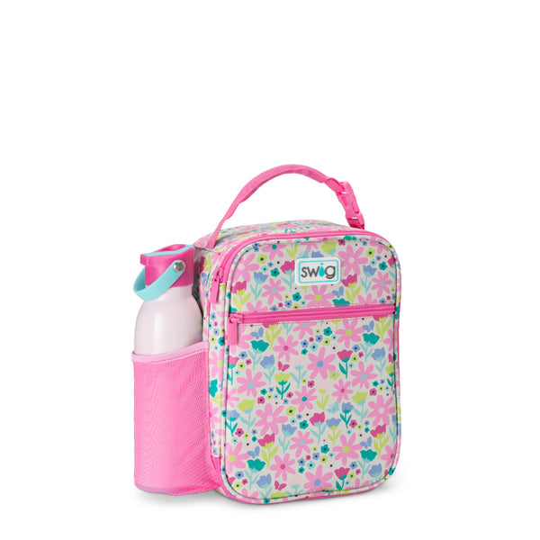 Swig Life Insulated Flower Power Boxxi Lunch Bag with Cotton Candy Flip + Sip Bottle