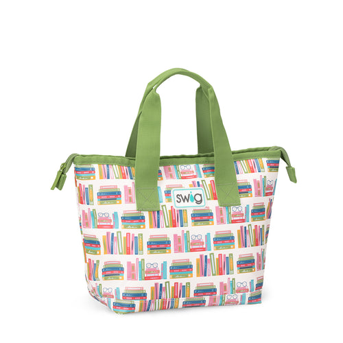 Swig Life Book Club Insulated Lunchi Lunch Bag with zipper enclosure