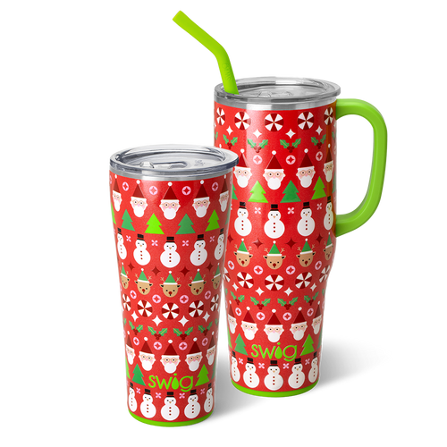 Swig Life Christmas Crew Mega Set including a 32oz Tumbler and a 40oz Mega Mug