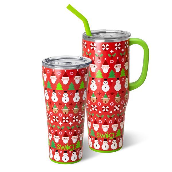 Swig Life Christmas Crew Mega Set including a 32oz Tumbler and a 40oz Mega Mug