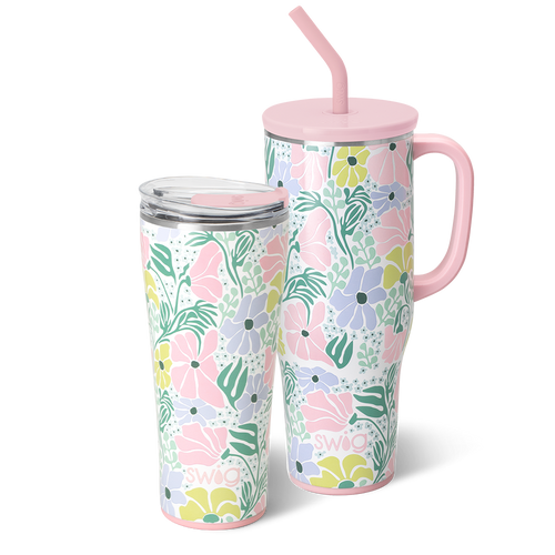 Swig Life Garden Party Mega Set including a 32oz Tumbler and a 40oz Mega Mug