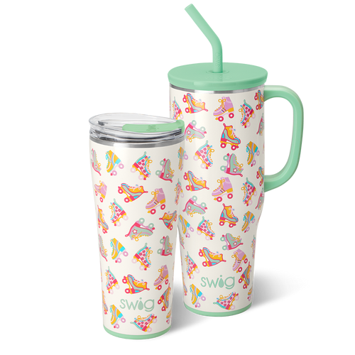 Swig Life Roller Rink Mega Set including a 32oz Tumbler and a 40oz Mega Mug