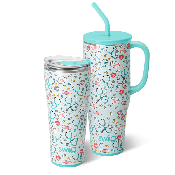 Swig Life Scrub Life Mega Set including a 32oz Tumbler and a 40oz Mega Mug