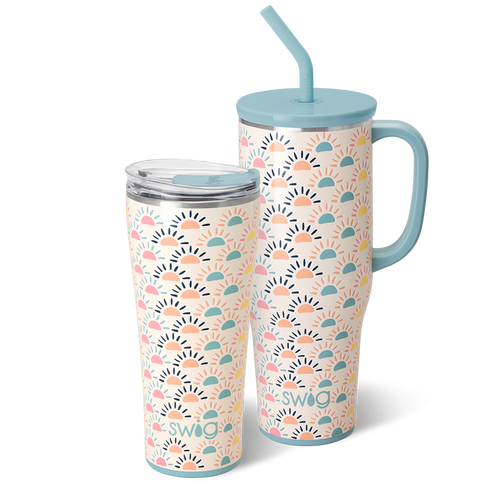 Swig Life Sun Chaser Mega Set including a 32oz Tumbler and a 40oz Mega Mug