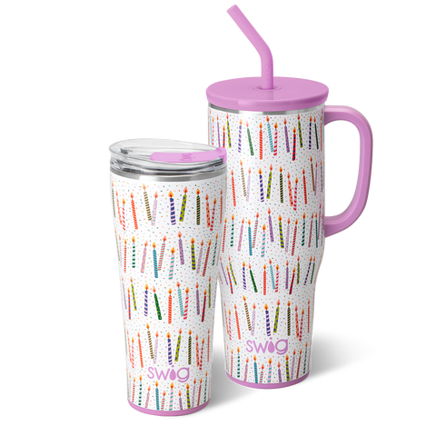 Blush/Coral/Hot Pink Reusable Straw Set Mega Mugs