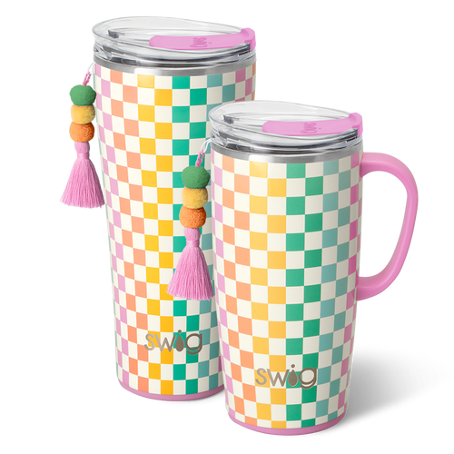 Swig Life Check Mate XL Set including a 22oz Travel Mug and a 32oz Tumbler