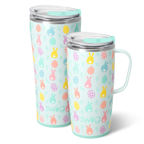 Bunny Trail + Peach Glitter Reusable Straw Set