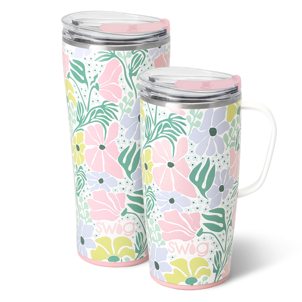 Swig Life Garden Party XL Set including a 22oz Travel Mug and a 32oz Tumbler